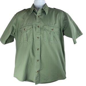 Cabela's Olive Button-Down Casual Shirt